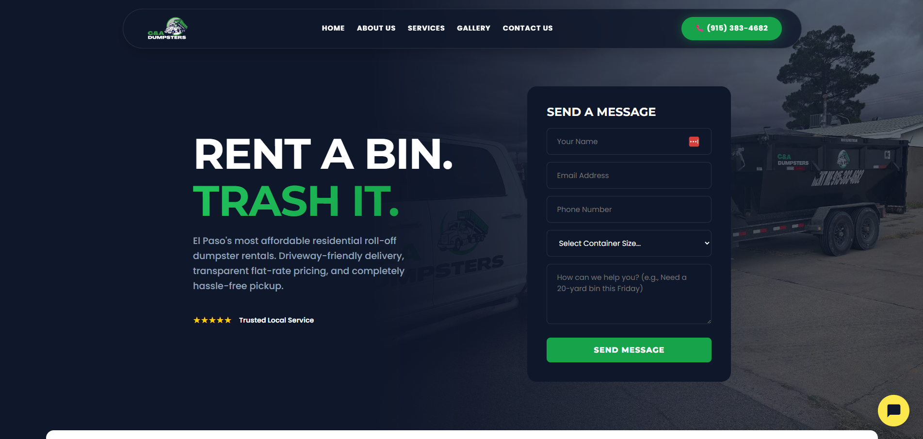 C&A Dumpsters Website Design